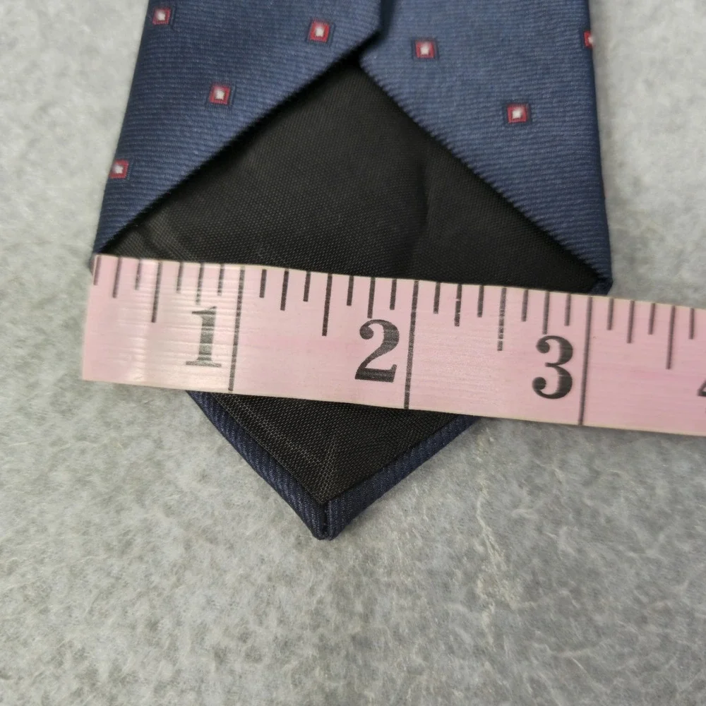 Oscar‎ De La Renta Men's Repp Tie Blue Red Slim Logo